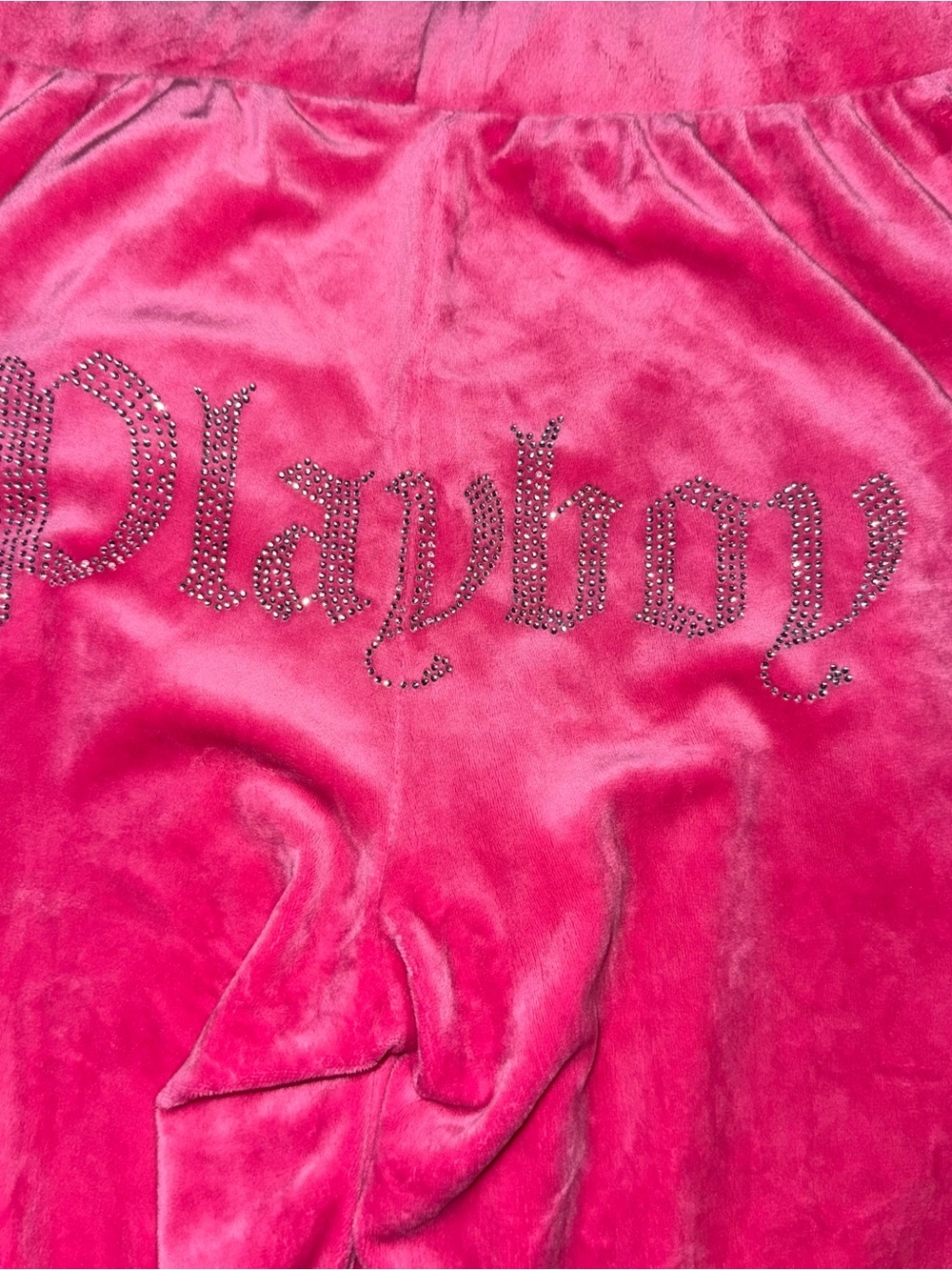 PLAYBOY Hot Pink Velour Loungewear Set - Picture 7 of 8